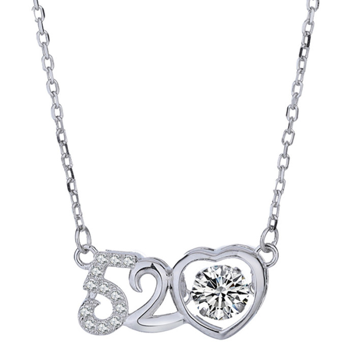 Moissanite Necklace for Women, S925 Sterling Silver Pendant, Clavicle Chain, Versatile Valentine's Day Gift, Moissanite