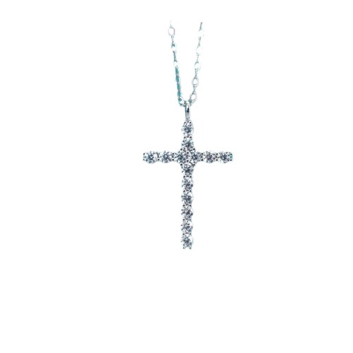 Sterling silver S925, niche style, full diamond cross pendant, hip-hop design necklace, unisex, light luxury neck accessory, trendy and unique.
