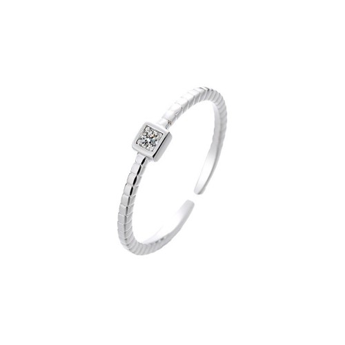 S925 Sterling Silver Moissanite Small Diamond Ring Stackable Ring Niche Delicate Jewelry Open Design Welfare Style Layering Gift