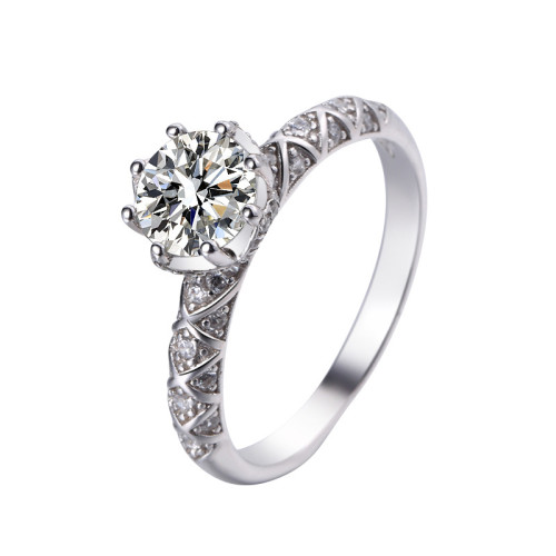 Moissanite Cross Octopus Ring for Women, S925 Sterling Silver Inlaid, Simple and Fashionable High-End Design, Closed Band