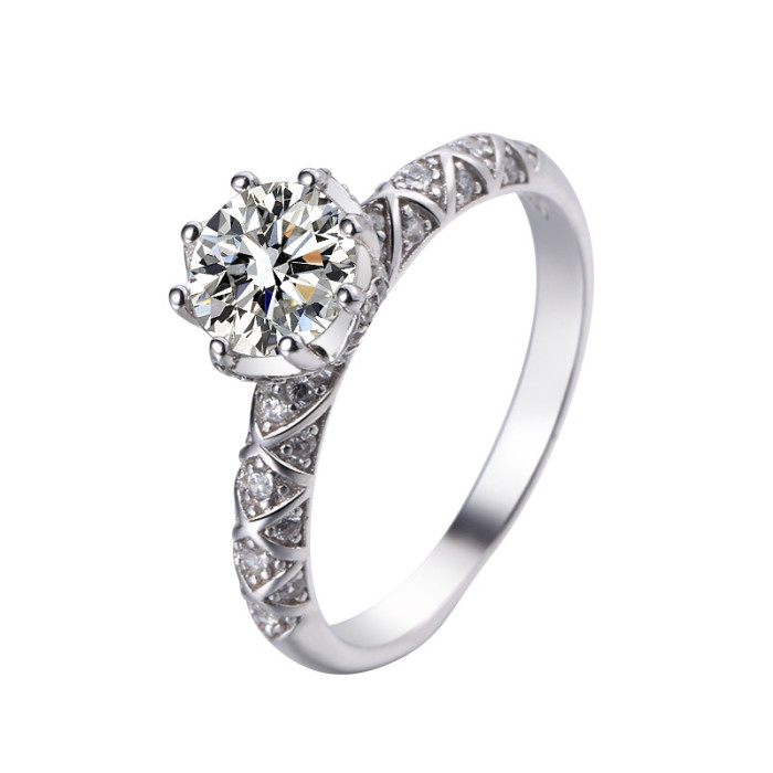 Moissanite Cross Octopus Ring for Women, S925 Sterling Silver Inlaid, Simple and Fashionable High-End Design, Closed Band