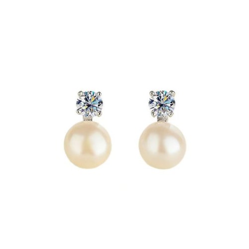 S925 sterling silver moissanite stud earrings for women, a luxurious and niche design, high-end and elegant earrings, new and popular style.