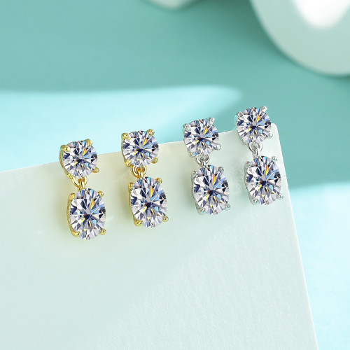 S925 Sterling Silver Moissanite Oval Diamond Stud Earrings: Simple, High-End, and Stylish