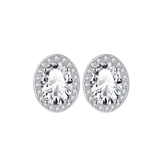 S925 Sterling Silver Moissanite Simple and Elegant Stud Earrings, Niche and Versatile Fashion Earrings, High-End Earrings, Ear Cuffs