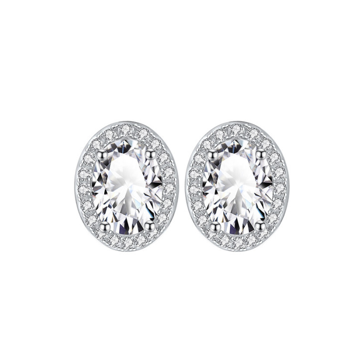 S925 Sterling Silver Moissanite Simple and Elegant Stud Earrings, Niche and Versatile Fashion Earrings, High-End Earrings, Ear Cuffs