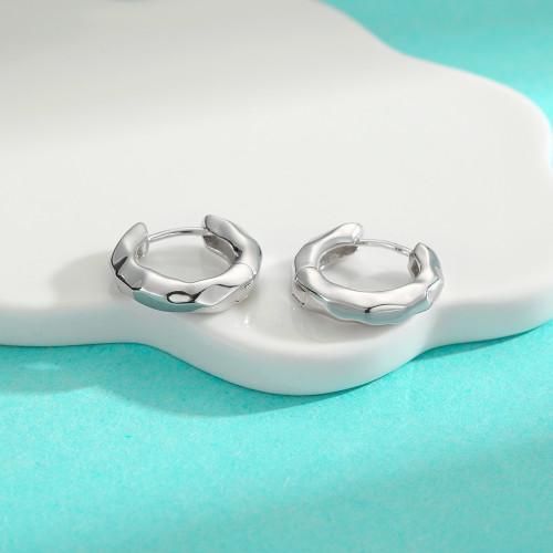 New S925 Sterling Silver Plain Hoop Earrings - Luxurious, Stylish, and Versatile