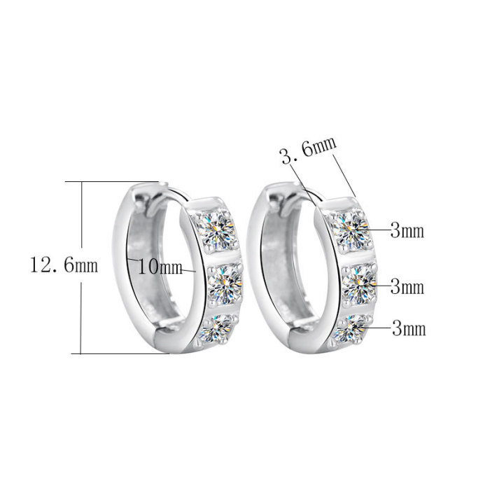 S925 Sterling Silver Moissanite Hoop Earrings - Luxurious and High-End Style, Elegant Circle Earrings, Versatile Gift for Girlfriend