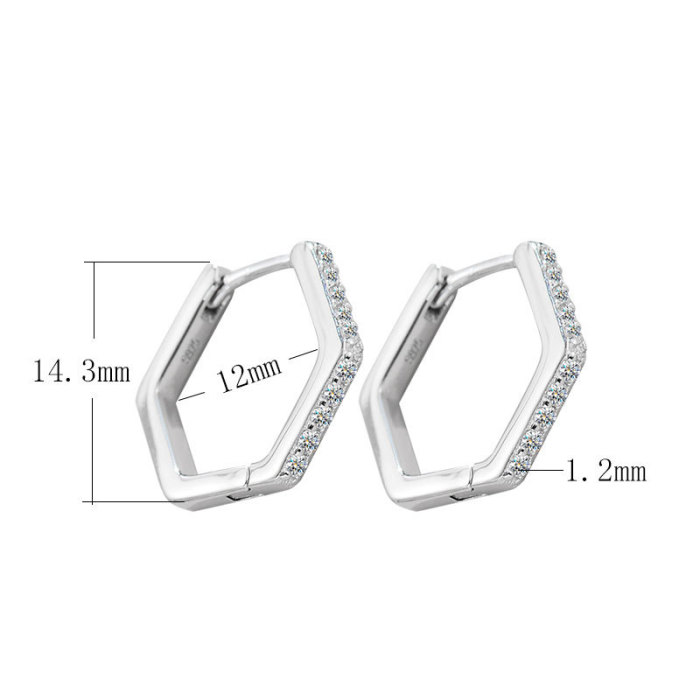 Moissanite diamond earrings for women, S925 sterling silver, versatile ear cuffs, new trendy earrings with diamonds, ear hooks