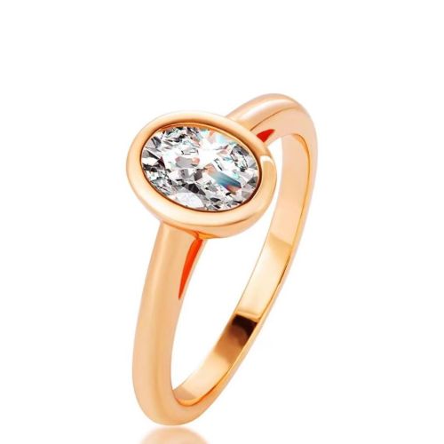 S925 Sterling Silver Moissanite Ring, Simple and Fashionable Versatile Rose Gold Band