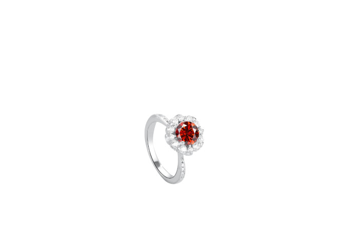 Moissanite Four-Claw Ring for Women, S925 Sterling Silver, Simple and Stylish, Small and Exquisite, Light Luxury, Korean Style Closed Ring