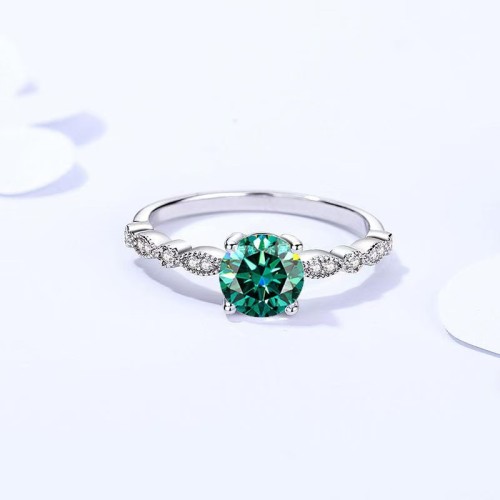S925 Sterling Silver Colored Moissanite Ring for Women, Light Luxury Fashion, One Piece Can Be Worn Two Ways, Stackable Ring, Hot Selling