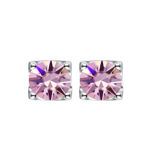 S925 Classic Four-Prong Bull Head Moissanite Stud Earrings - Simple, Elegant, Versatile, Sterling Silver Earrings