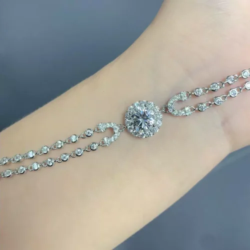 New stylish S925 sterling silver moissanite lily of the valley bubble bracelet/jewelry