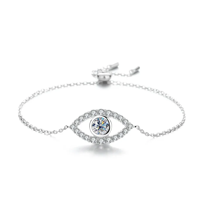 S925 Sterling Silver Simple and Stylish Moissanite Bracelet for Women, Niche Design Jewelry