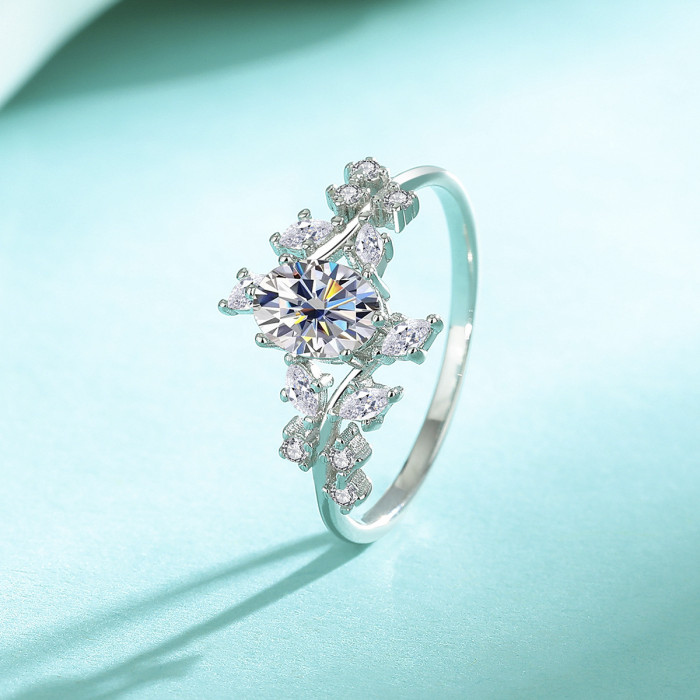 S925 Sterling Silver Moissanite Oval Ring for Women: Simple, Versatile, Stylish, and Luxurious Jewelry