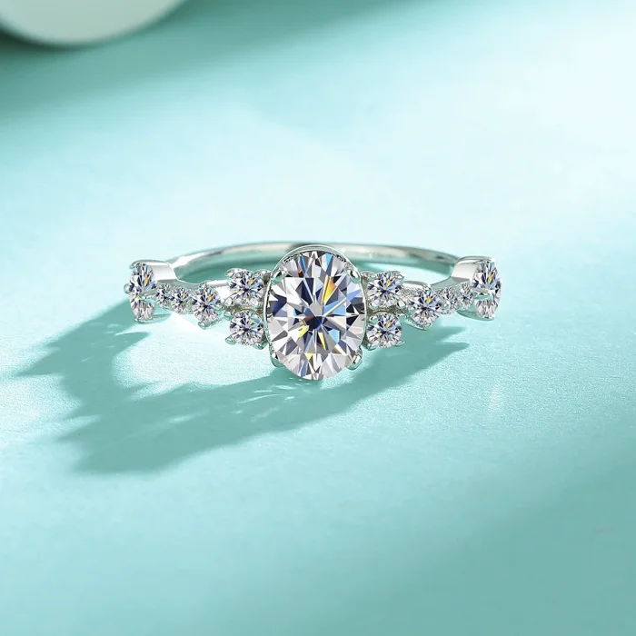 S925 Sterling Silver Moissanite Ring for Women, European and American Style, Moissanite Diamond Ring, Engagement Ring