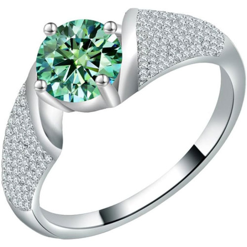 S925 Sterling Silver Moissanite Ring, Light Luxury Fashion Jewelry for Women