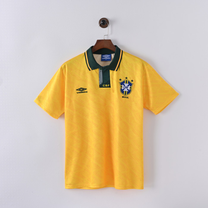 Retro Brazil Home Jersey 1991-93 Football Kit Soccer Shirt
