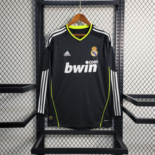 Retro Real Madrid Away Jersey 2010/11 Long Sleeves Football Kit Soccer Shirt