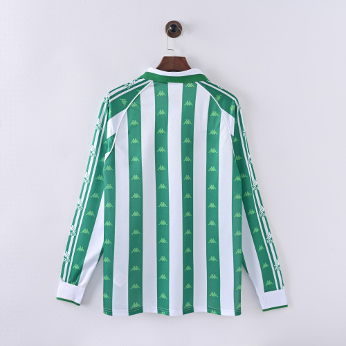 Retro Real Betis Home Jersey 1995/97 Long Sleeves Football Kit Soccer Shirt