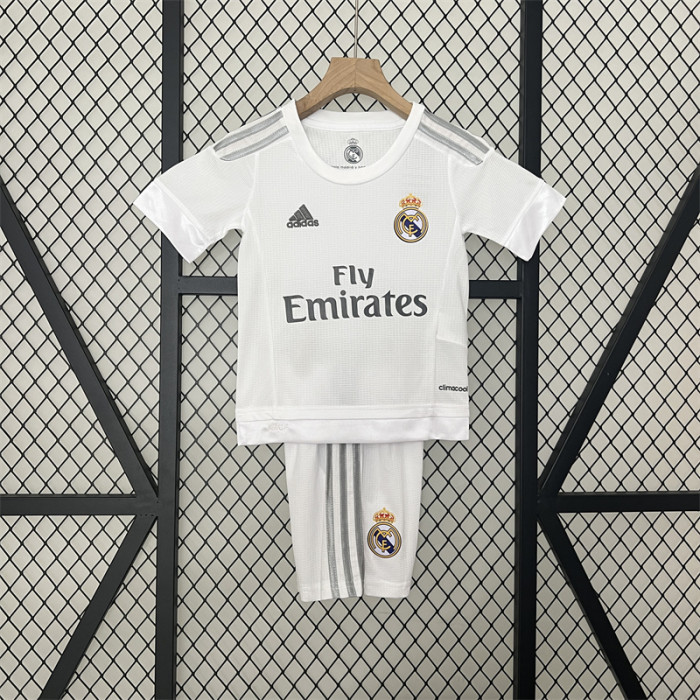 Retro Kids Real Madrid Home Jersey 15/16