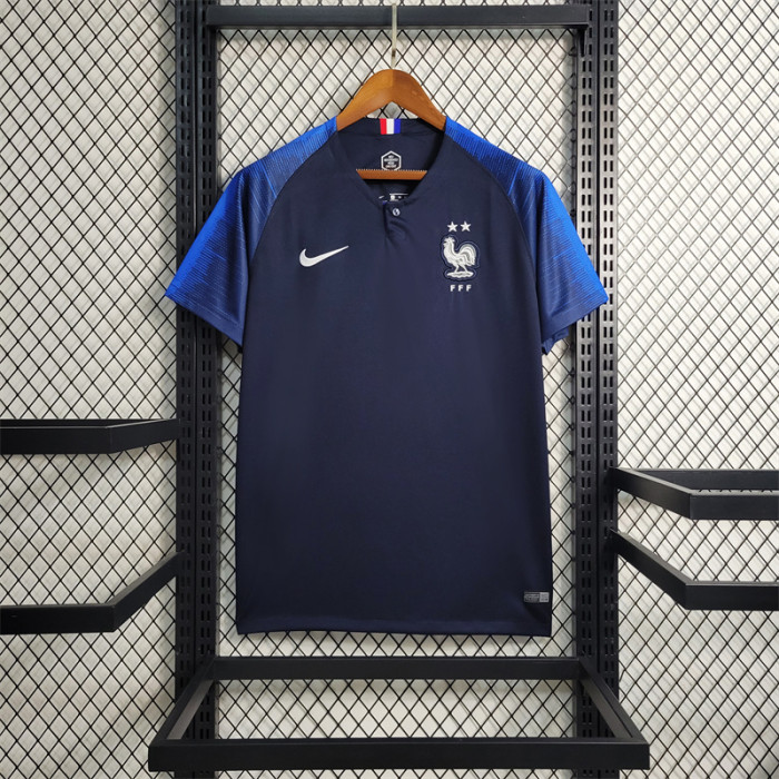 Retro France Home Jersey 2018 World Cup Football Kit Soccer Shirt