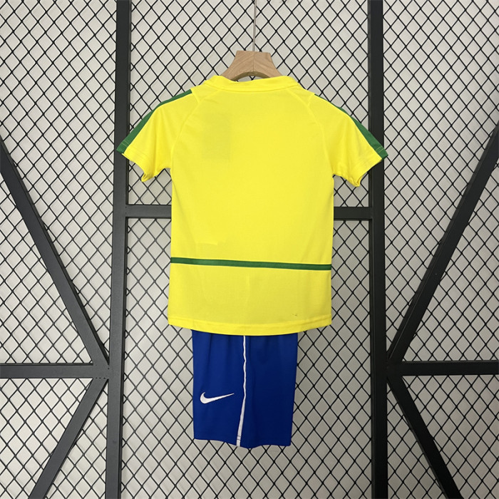 Retro Kids Brazil Home Jersey 2002