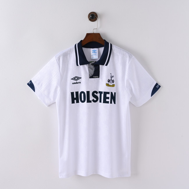 Retro Tottenham Hotspur Home Jersey 1991-93 Football Kit Soccer Shirt