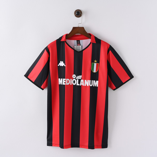 Retro AC Milan Home Jersey 1988-89 Football Kit Soccer Shirt