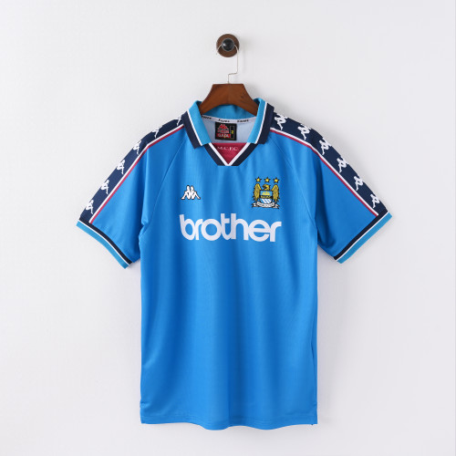 Retro Manchester City Home Jersey 1997-98 Football Kit Soccer Shirt
