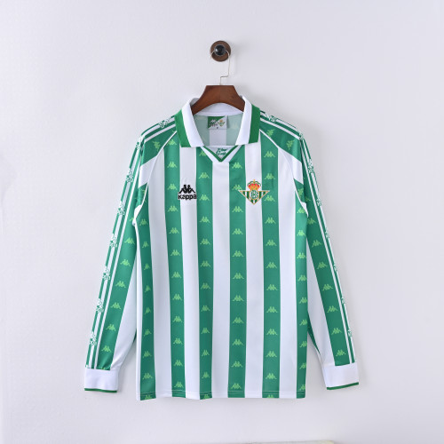Retro Real Betis Home Jersey 1995/97 Long Sleeves Football Kit Soccer Shirt