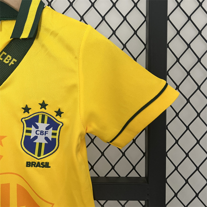 Retro Kids Brazil Home Jersey 93/94