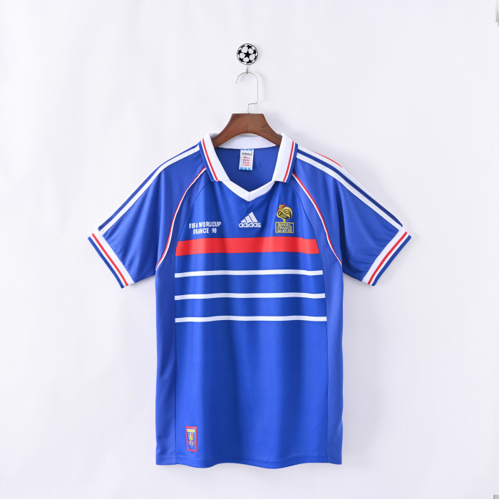 Retro France Home Jersey 1998 Football Kit Soccer Shirt