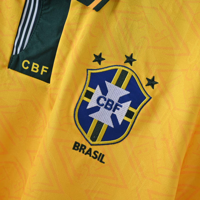 Retro Brazil Home Jersey 1991-93 Football Kit Soccer Shirt