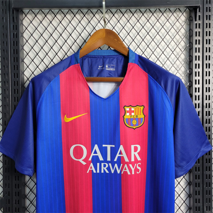 Retro Barcelona Home Jersey 2016/17 Football Kit Soccer Shirt
