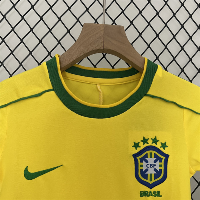 Retro Kids Brazil Home Jersey 1998