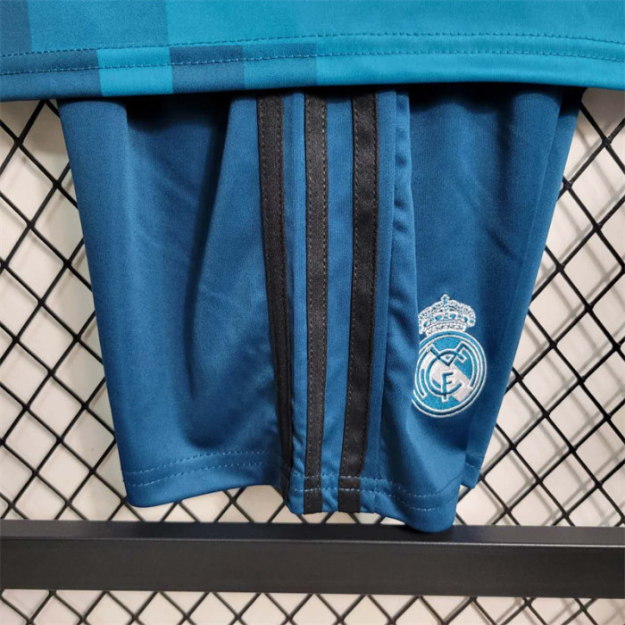 Retro Kids Real Madrid Third Jersey 2017/18 Football Kit Soccer Shirt