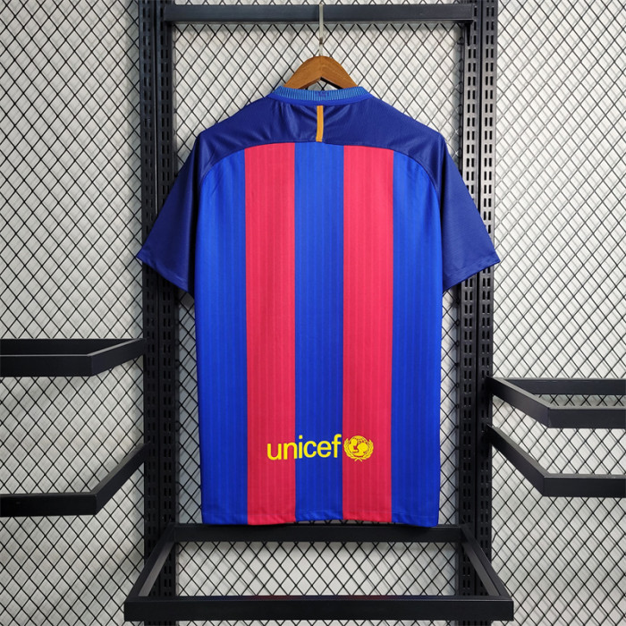 Retro Barcelona Home Jersey 2016/17 Football Kit Soccer Shirt