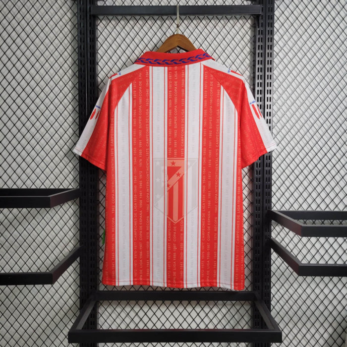 Retro Atletico Madrid Home Jersey 1995/96 Football Kit Soccer Shirt