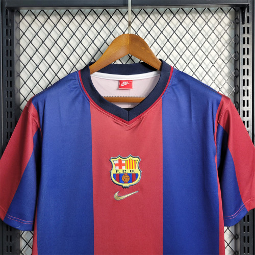 Retro Barcelona Home Jersey 1998-99 Football Kit Soccer Shirt