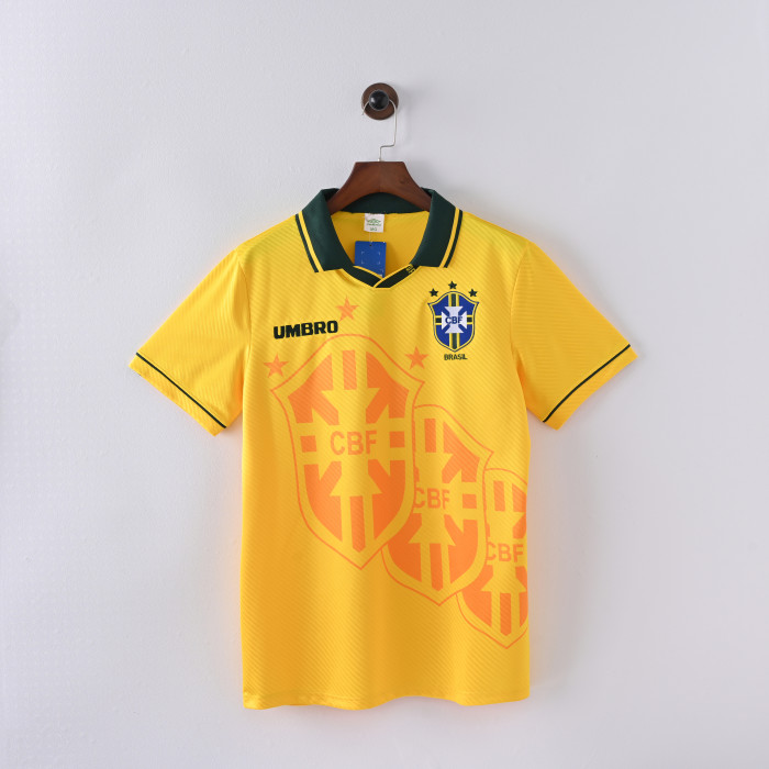 Retro Brazil Home Jersey 1994 Football Kit Soccer Shirt