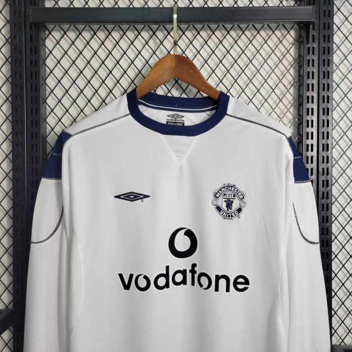 Retro Manchester United Away Jersey 1999/00 Long Sleeves Football Kit Soccer Shirt