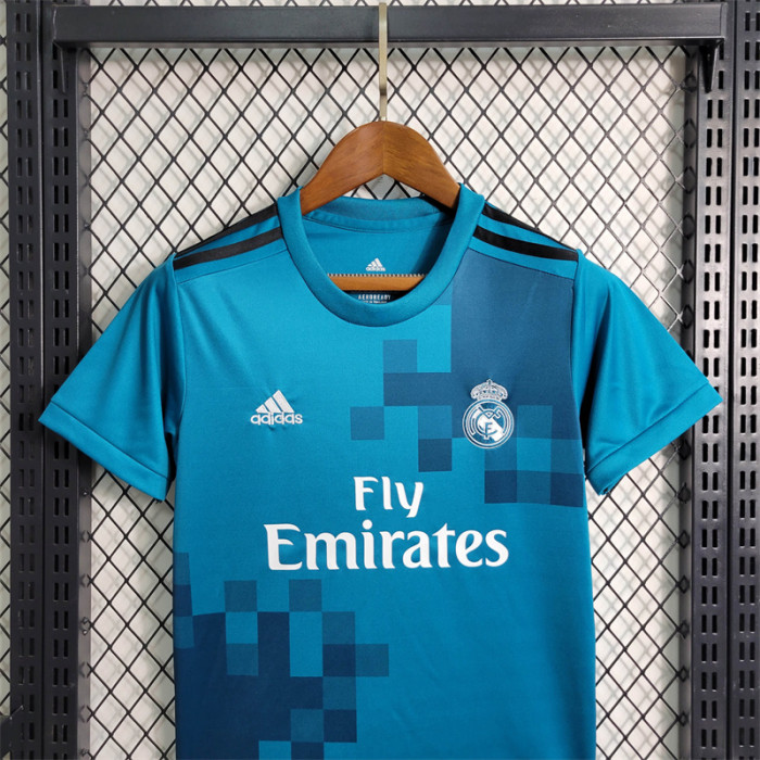 Retro Kids Real Madrid Third Jersey 2017/18 Football Kit Soccer Shirt