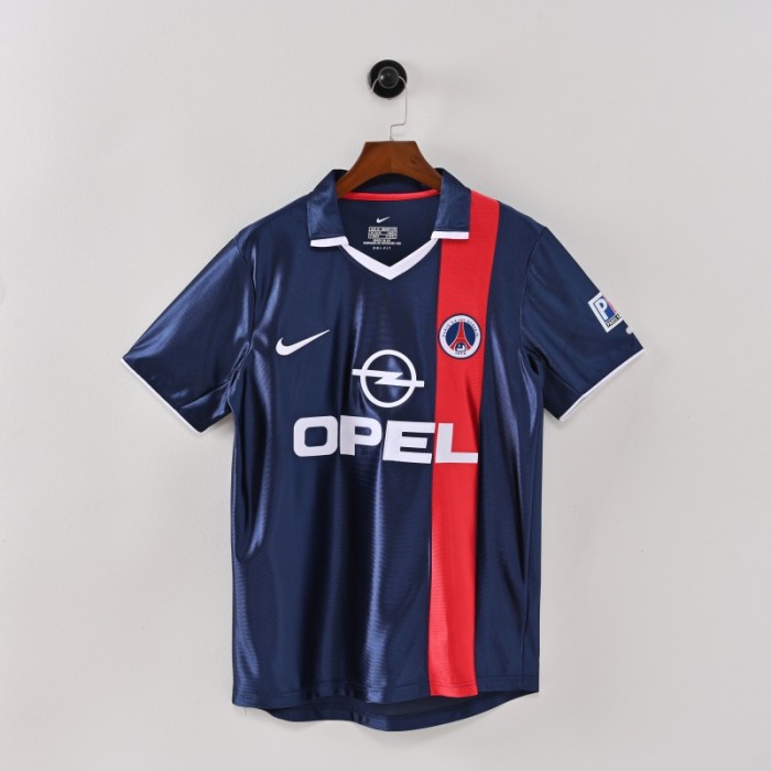 Retro Paris Saint-Germain Jersey 2001/02 Home PSG Football Kit Soccer Jersey
