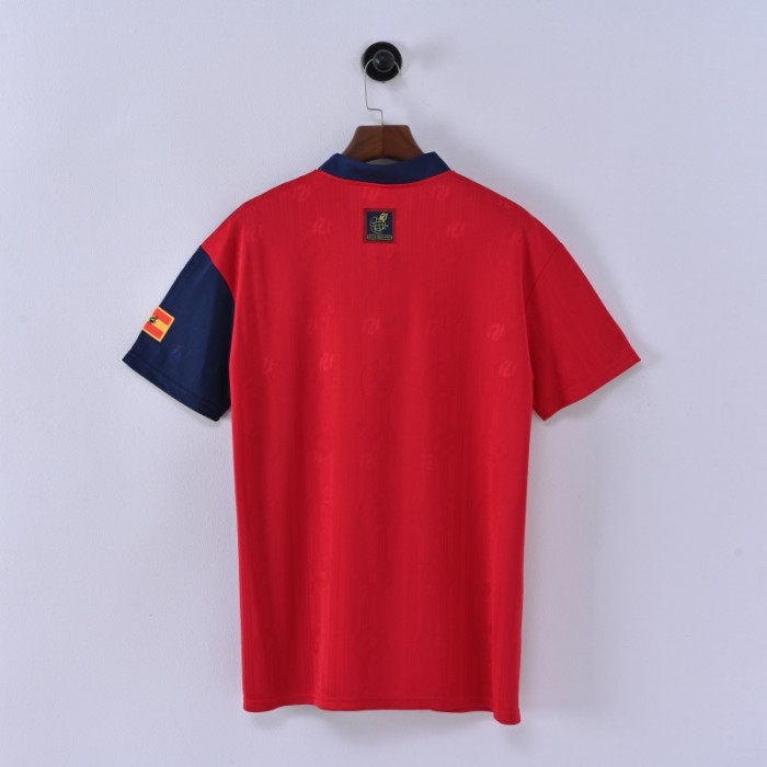 Retro Spain Jersey 1996 Home Football Kit Soccer Jersey