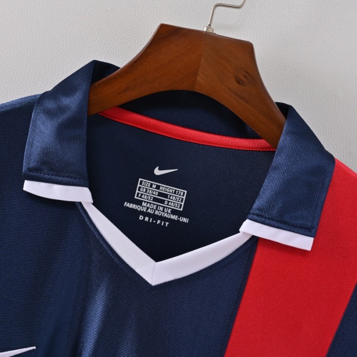 Retro Paris Saint-Germain Jersey 2001/02 Home PSG Football Kit Soccer Jersey