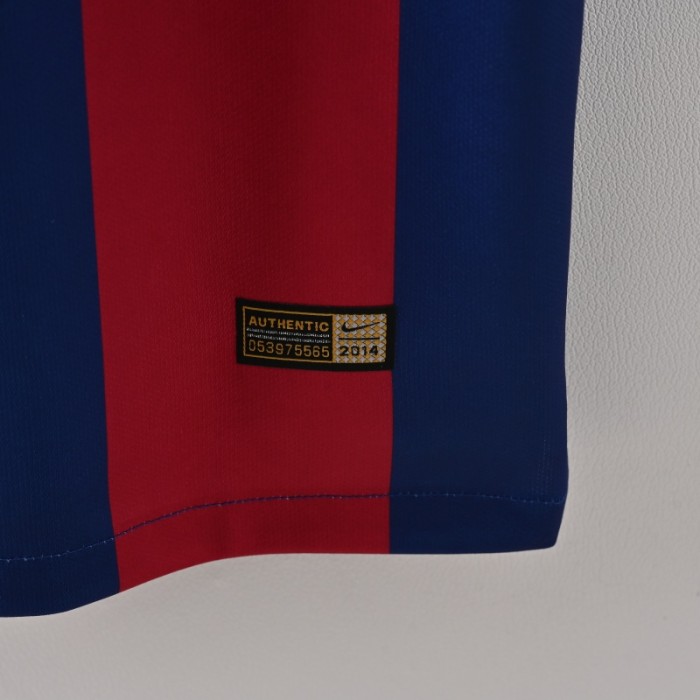 Retro Barcelona Jersey 2014/15 Home Football Kit Soccer Jersey