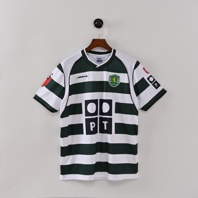 Retro Sporting CP Jersey 2001/03 Home Football Kit Soccer Jersey