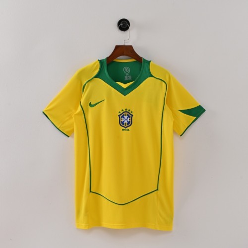 Retro Brazil Jersey 2004 Home Football Kit Soccer Jersey