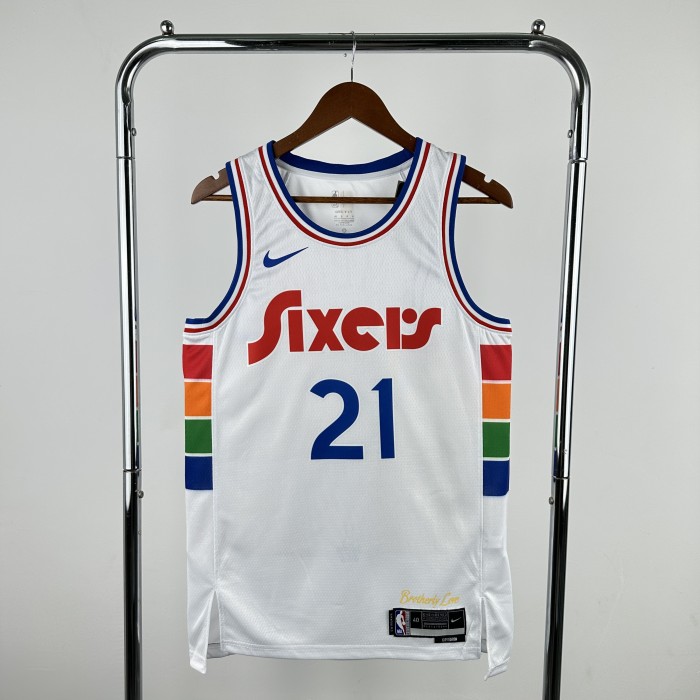 Philadelphia 76ers Jersey 24/25 Joel Embiid #21 Basketball Jersey City Edition